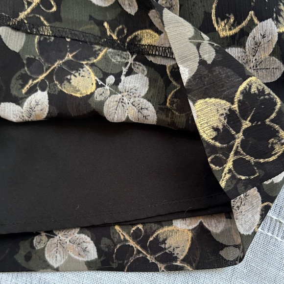 Banana Republic Gold Leaf V-Neck Shift Dress - Picture 8 of 12